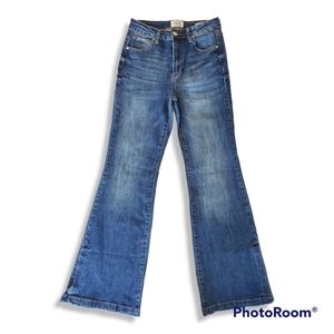 Insane Gene Flare Leg Jeans w/ Split Hem. Size 5 - Waist 26